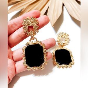 Textured geo dangle earrings S275